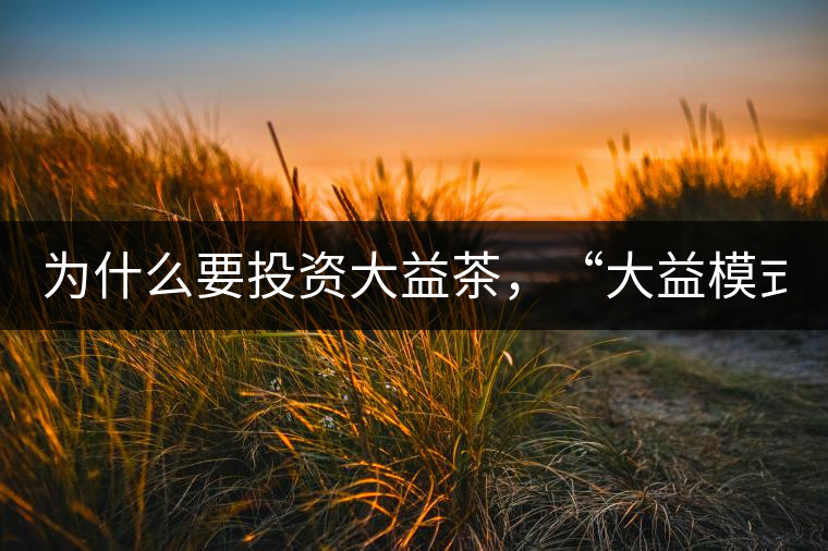 為什么要投資大益茶，“大益模式”告訴你！