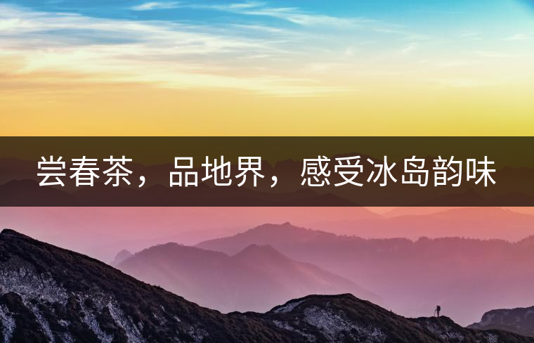 嘗春茶，品地界，感受冰島韻味