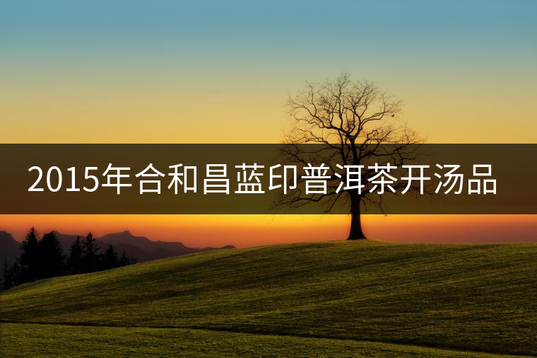 2015年合和昌藍印普洱茶開湯品鑒 2015年合和昌藍印普洱茶開湯品鑒