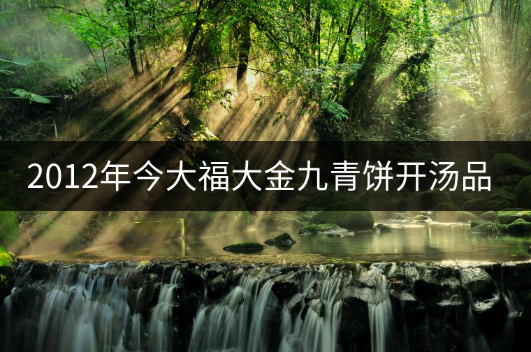 2012年今大福大金九青餅開湯品鑒 2012年今大福大金九青餅開湯品鑒