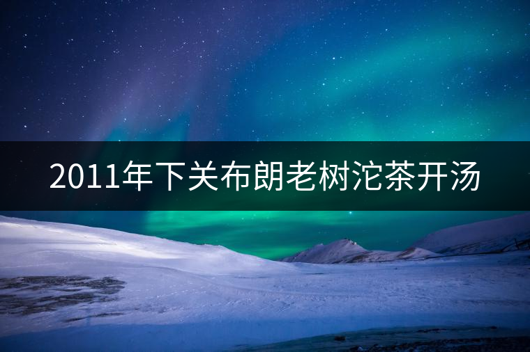 2011年下關布朗老樹沱茶開湯 2011年下關布朗老樹沱茶開湯