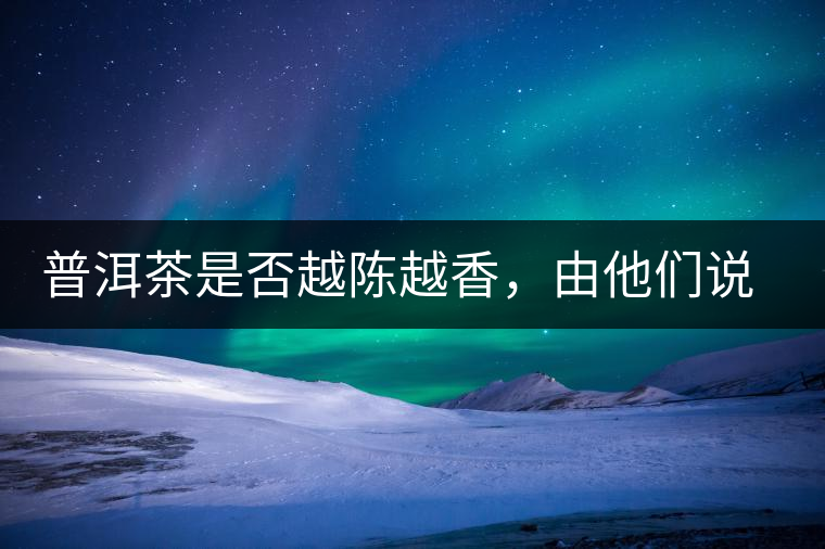 普洱茶是否越陳越香，由他們說了算