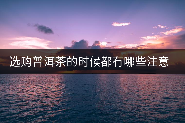 選購普洱茶的時(shí)候都有哪些注意事項(xiàng)？