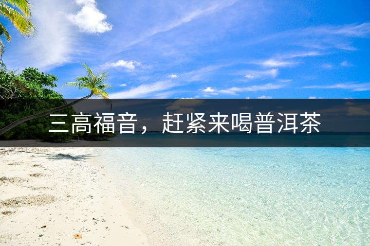 三高福音，趕緊來(lái)喝普洱茶