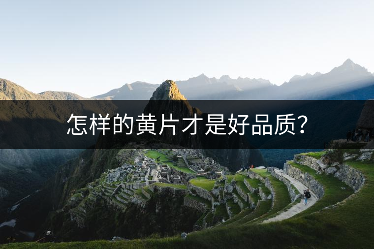 怎樣的黃片才是好品質(zhì)？