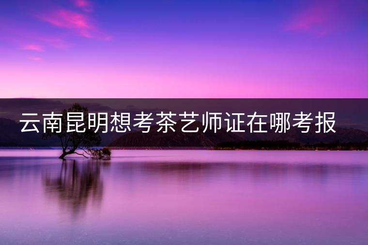 云南昆明想考茶藝師證在哪考報名及考試時間，哪個學校好？