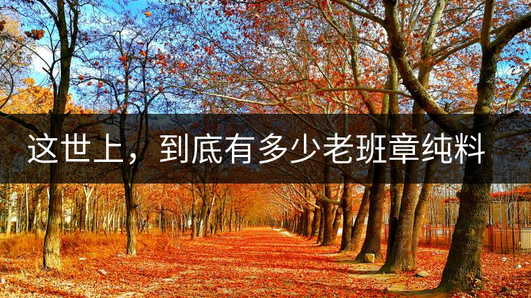 這世上，到底有多少老班章純料古樹茶