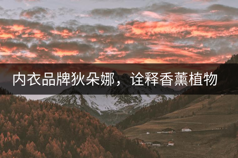 內(nèi)衣品牌狄朵娜，詮釋香薰植物精油內(nèi)衣新潮流！