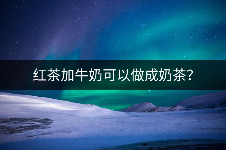 紅茶加牛奶可以做成奶茶？