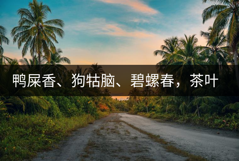 鴨屎香、狗牯腦、碧螺春，茶葉到底是如何被命名的