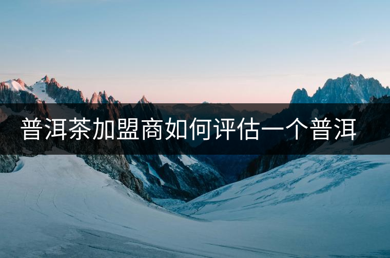 普洱茶加盟商如何評(píng)估一個(gè)普洱茶品牌是否值得加盟？