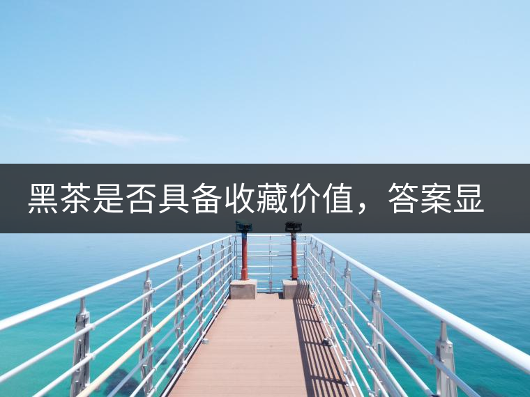 黑茶是否具備收藏價(jià)值，答案顯而易見(jiàn)