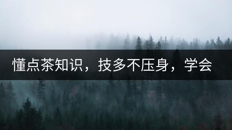 懂點茶知識，技多不壓身，學(xué)會這些秒變茶藝高手