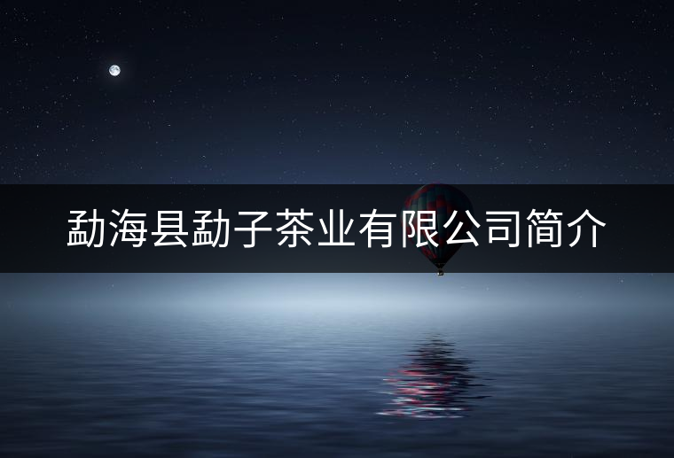 勐?？h勐子茶業(yè)有限公司簡(jiǎn)介