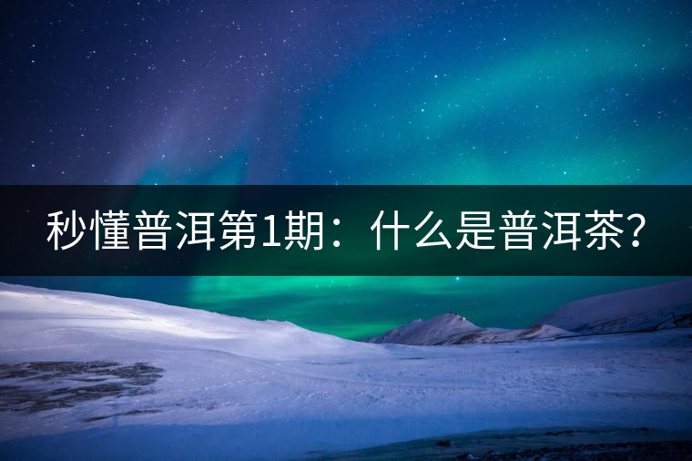 秒懂普洱第1期：什么是普洱茶？