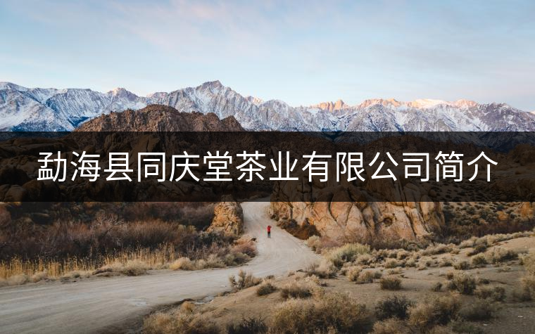 勐?？h同慶堂茶業(yè)有限公司簡介