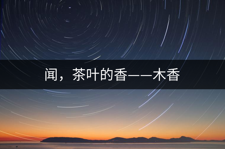 聞，茶葉的香——木香
