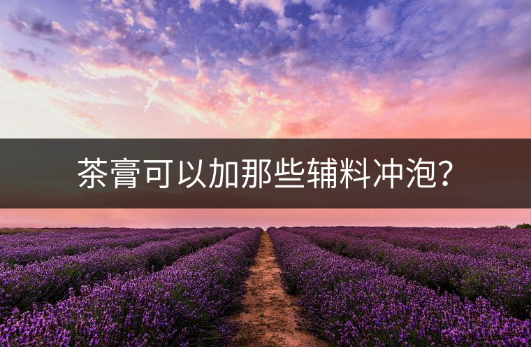 茶膏可以加那些輔料沖泡？