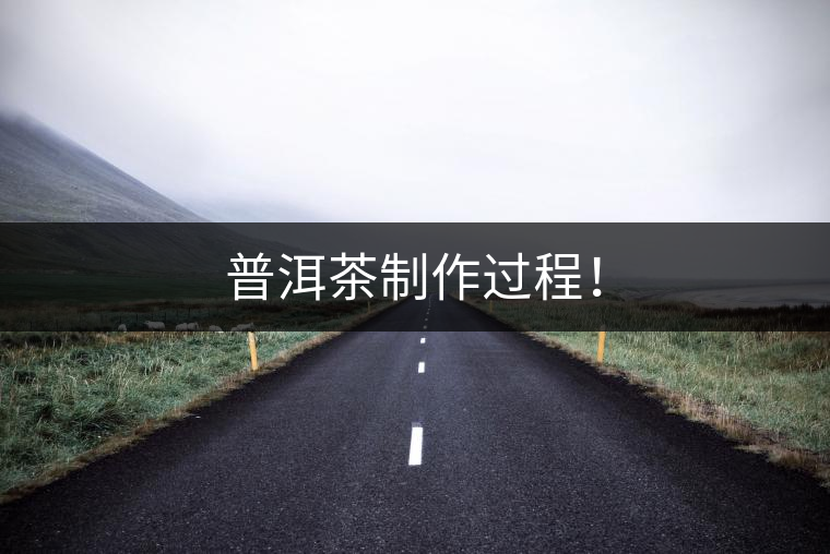 普洱茶制作過程！