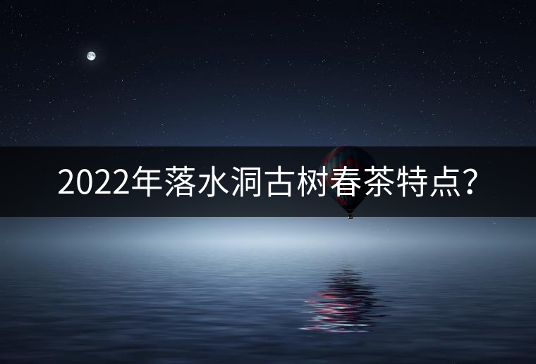 2022年落水洞古樹春茶特點？