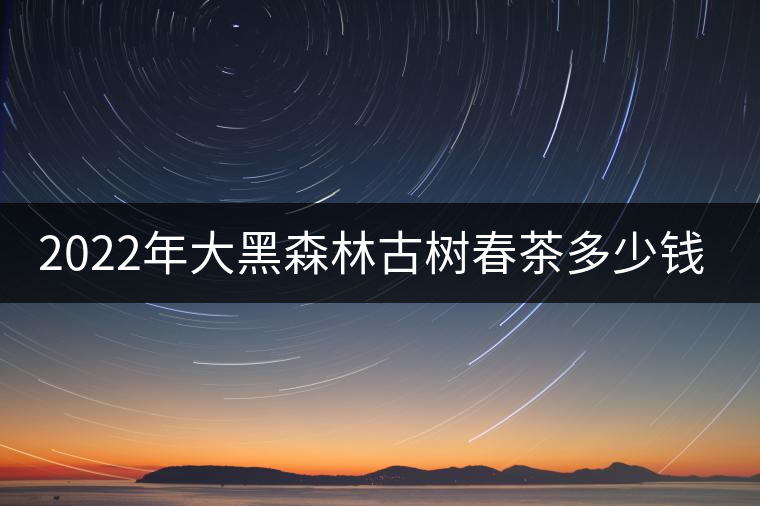 2022年大黑森林古樹春茶多少錢一公斤？