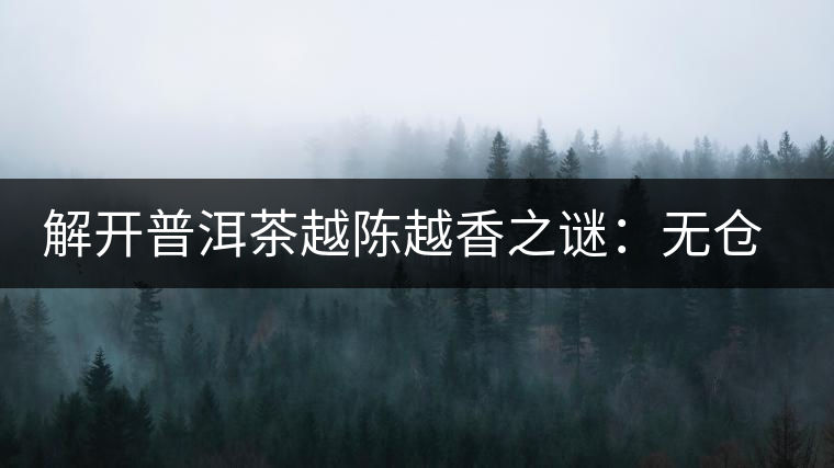 解開(kāi)普洱茶越陳越香之謎:無(wú)倉(cāng)不成普洱 解開(kāi)普洱茶越陳越香之謎:無(wú)倉(cāng)不成普洱