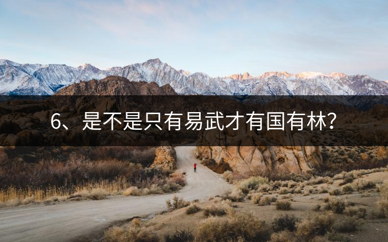 6、是不是只有易武才有國有林？