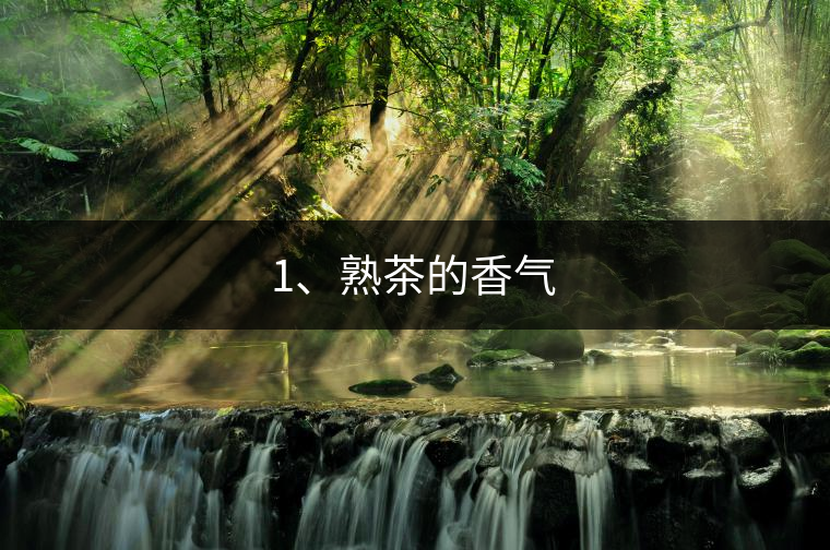 1、熟茶的香氣