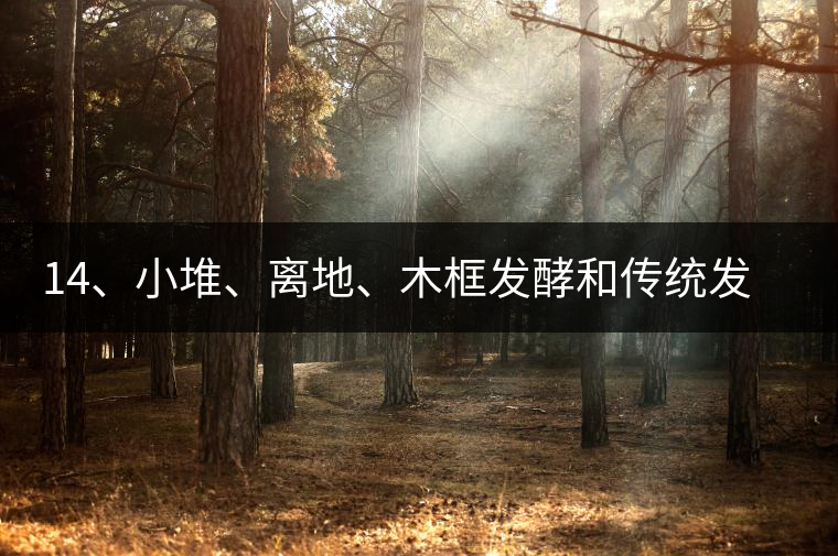 14、小堆、離地、木框發(fā)酵和傳統(tǒng)發(fā)酵