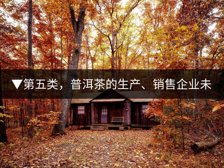 ▼第五類(lèi)，普洱茶的生產(chǎn)、銷(xiāo)售企業(yè)未售出的庫(kù)存