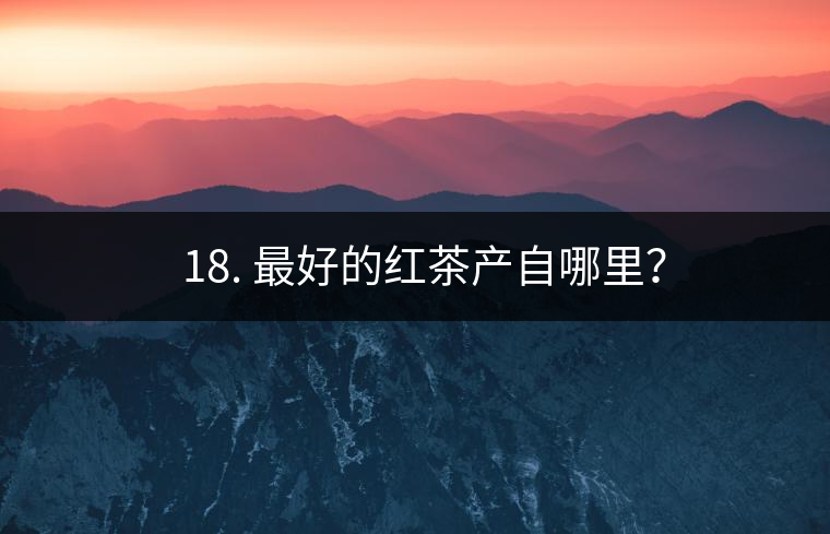 ? 18. 最好的紅茶產自哪里？