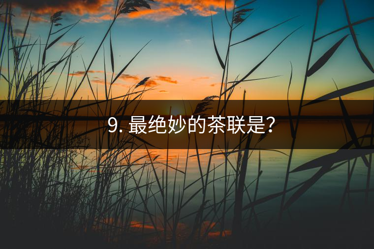 ? 9. 最絕妙的茶聯(lián)是？