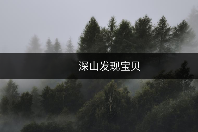 深山發(fā)現(xiàn)寶貝 深山發(fā)現(xiàn)寶貝