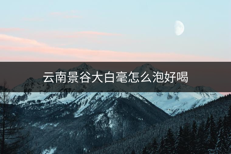 云南景谷大白毫怎么泡好喝